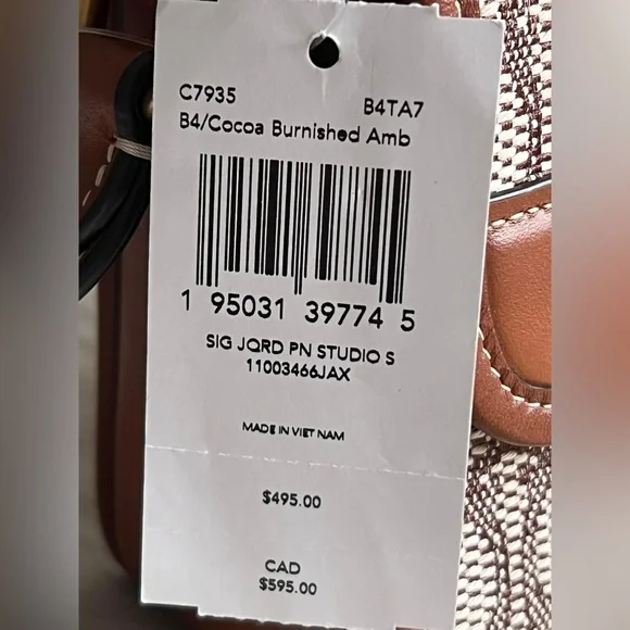 💰SOLD-C7935 - Coach Studio Shoulder Bag in Signature Jacquard with Penguin Motif - Picture 12 of 14